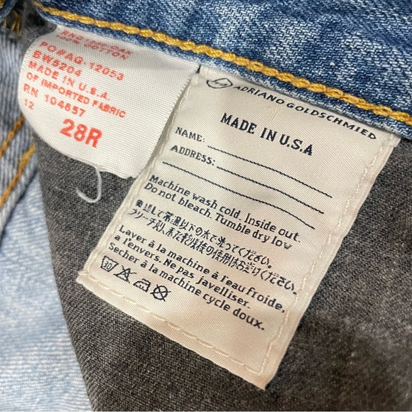 AG Adriano Jeans Ex-Boyfriend Crop Jeans Mid Rise Size 28 Light Wash Distressed - Picture 10 of 16